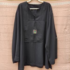 Vintage 1990s Moshood Classic Black Dashiki Tunic Loose Shirt Men's 3XL Hiphop